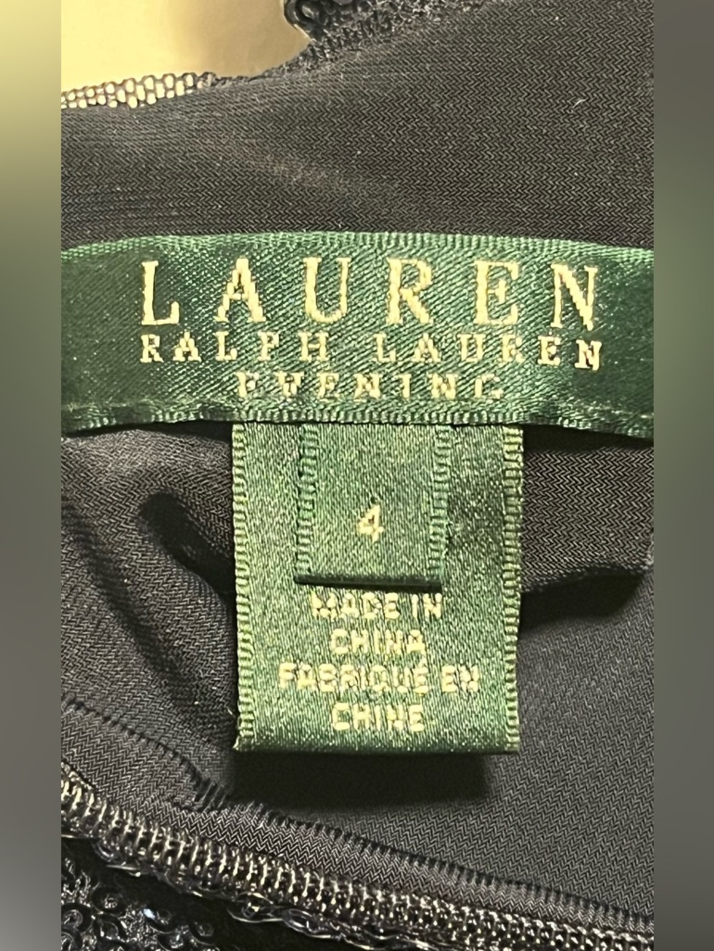 Women’s RALPH LAUREN  EVENING Navy Sequin Jersey Gown Maxi Dress Size 4 - Picture 10 of 15